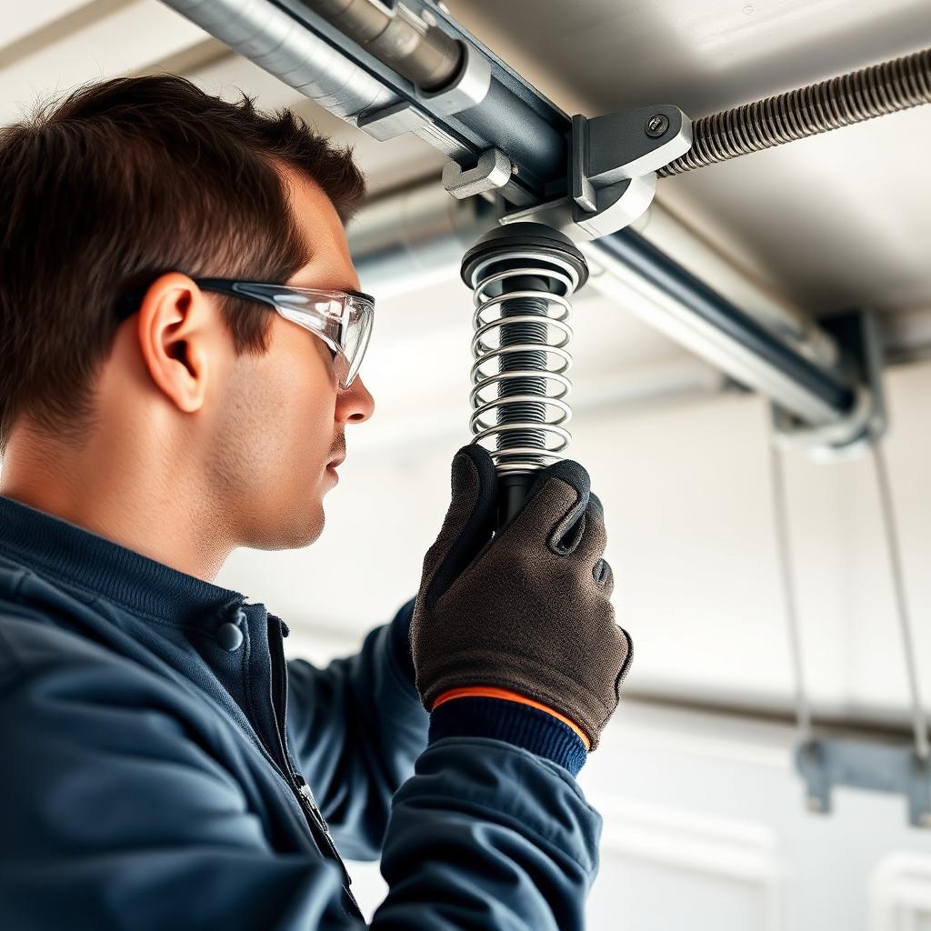 Garage door spring replacement and repair service by certified technician
